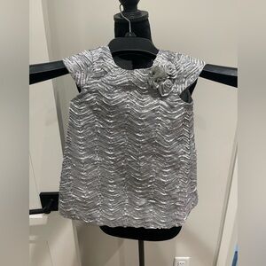 Baby silver dress and diaper cover-Pippa and Julie